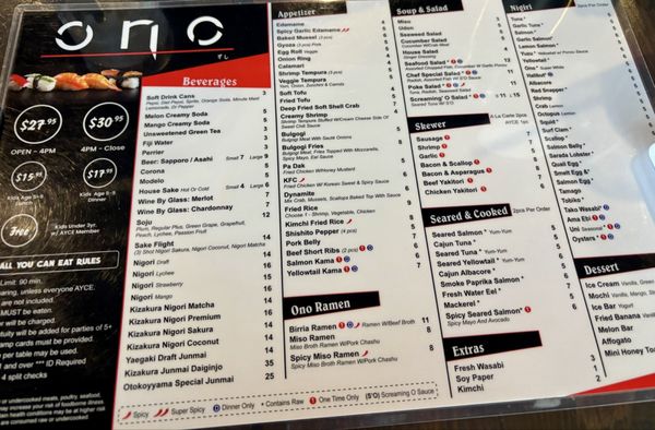 Menu photo 3 Ono Sushi Las Vegas, NV Menu photo 3 Ono Sushi Las Vegas, NV