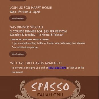 Spasso Italian Grill - Spasso -- 2024 - Italian Near Me - Media, Pennsylvania Spasso Italian Grill - Spasso -- 2024 - Italian Near Me - Media, Pennsylvania