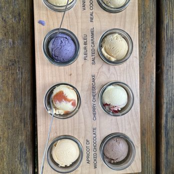 Spotted Duck - Flight of flavors on day of our visit. - Ice Cream & Frozen Yogurt Near Me - Penn Yan, New York