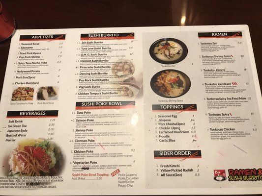 Menu photo 8 Zen Ramen & Sushi Burrito Clemson, SC Menu photo 8 Zen Ramen & Sushi Burrito Clemson, SC
