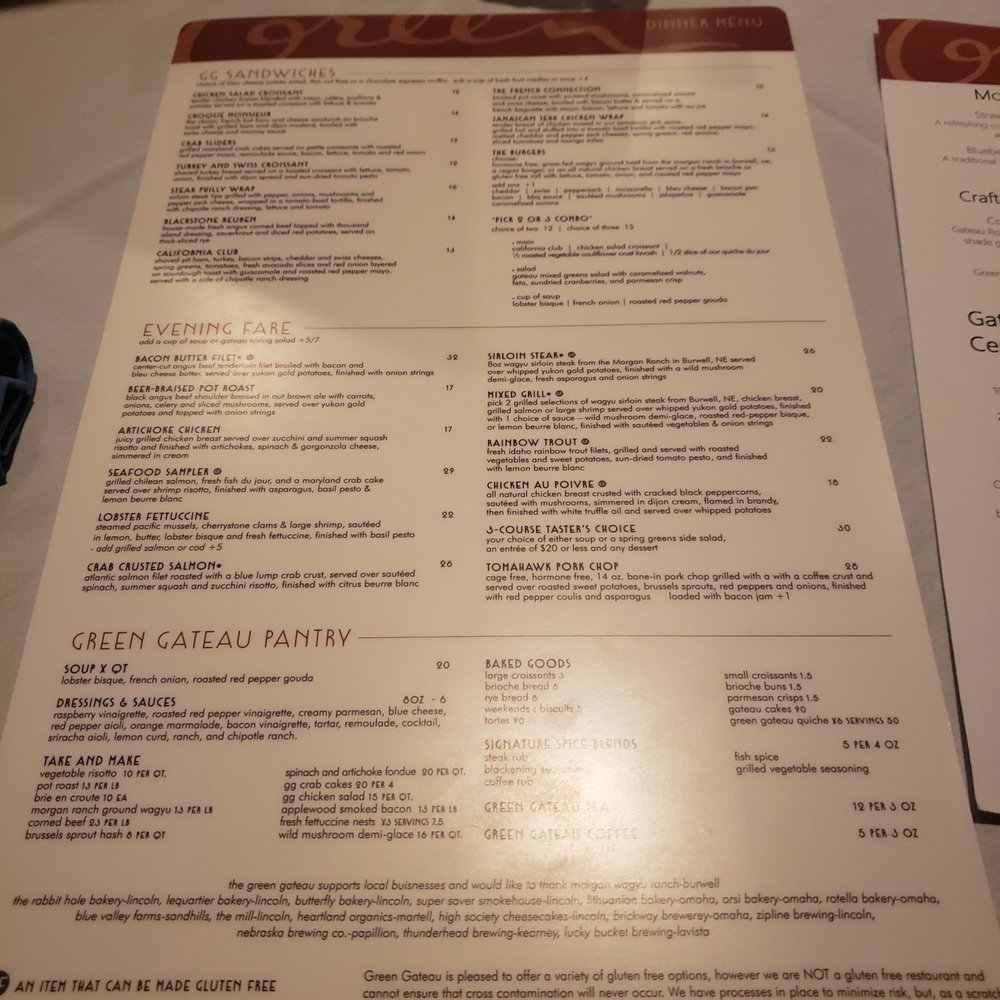 Green Gateau - Green Gateau Menu - Front - French Near Me - Lincoln, Nebraska Green Gateau - Green Gateau Menu - Front - French Near Me - Lincoln, Nebraska