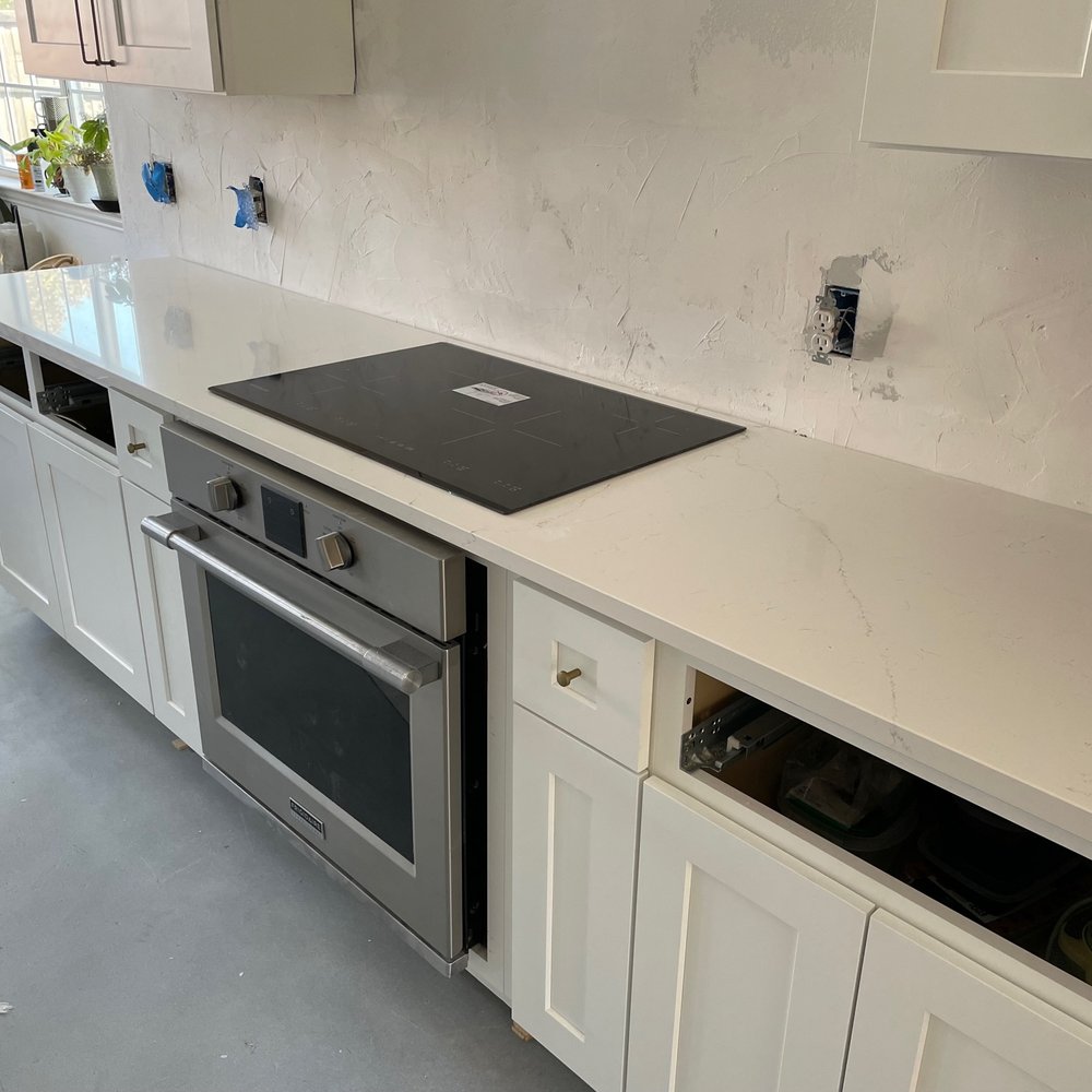 Blue Sky Countertops - Alabaster White counters (Quartz from MSI) - Countertop Installation Near Me - Denton, Texas Blue Sky Countertops - Alabaster White counters (Quartz from MSI) - Countertop Installation Near Me - Denton, Texas