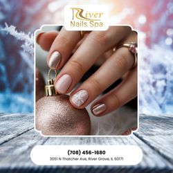 Obsessed with this icy twist on a classic manicure! The tiny snowflakes make this set truly mesmerizing. Book your look!