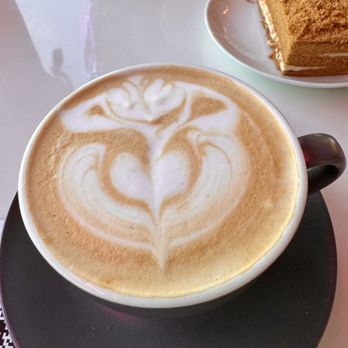 Chant’el Cafe - Sea salt caramel latte and honey cake - Cafes Near Me - Folsom, California Chant’el Cafe - Sea salt caramel latte and honey cake - Cafes Near Me - Folsom, California