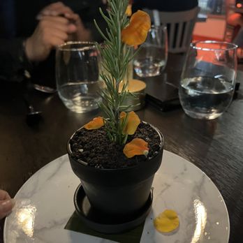 Mamajuana Cafe - Dessert. Cookies and cream ice cream in a pot. Cute presentation - Latin American Near Me - Houston, Texas