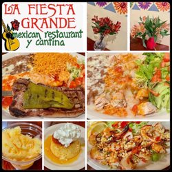 La Fiesta Grande - Steak as a main course, arroz con pollo, flan (homemade), Fosselman's mango ice cream, grilled garlic shrimp.
