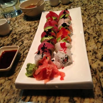 Takeya Japanese Steak House - Spicy Tuna and a Rainbow combo. - Japanese Near Me - Ormond Beach, Florida