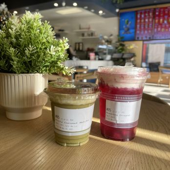 Tram Cream Coffee - Dirty coconut matcha & running dragon w/cheese foam - Coffee & Tea Near Me - Newark, California Tram Cream Coffee - Dirty coconut matcha & running dragon w/cheese foam - Coffee & Tea Near Me - Newark, California
