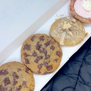 Crumbl - Dedham - Two chocolate chip, Cinnamon Toast Crunch n a strawberry something....they were all good - Bakeries Near Me - Dedham, Massachusetts