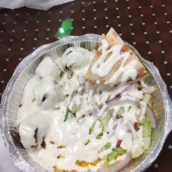 Mix Platter Halal Boy - Falafel Platter with Rice, Salad and Pita Bread ($7.50). - Halal Near Me - Secaucus, New Jersey