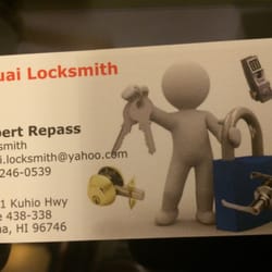 Kauai Locksmith - Rob's card, he's great and so is Alex!  Give them a call!!!