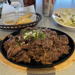 Beef Bulgogi (with side salad) and Crab Rangoon Beef Bulgogi (with side salad) and Crab Rangoon