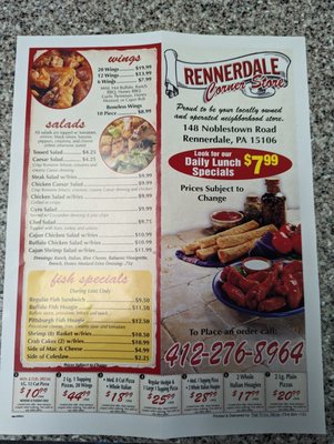 Menu photo 3 Rennerdale Corner Store Carnegie, PA