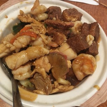 Lee Wing Wah Restaurant - Pork & seafood tofu- pork tasted off maybe there was just too much going on - Chinese Near Me - Chicago, Illinois