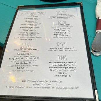 Stella's - Brunch menu - Caribbean Near Me - Brooklyn, New York