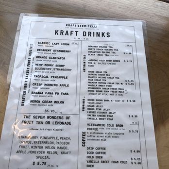 Kraft Vermicelli - Menu (other side) - Cafes Near Me - Camarillo, California Kraft Vermicelli - Menu (other side) - Cafes Near Me - Camarillo, California