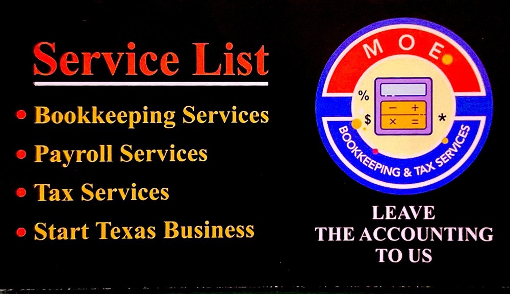 MOE BOOKKEEPING & TAX SERVICES Updated May 2024 11103 San Pedro Ave