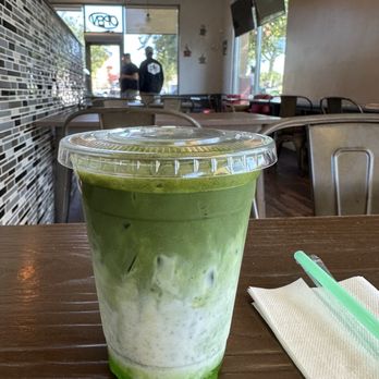 Cafe La Vies - Honeydew matcha, less sweet, whole milk. ($6.50) - Coffee & Tea Near Me - Sacramento, California