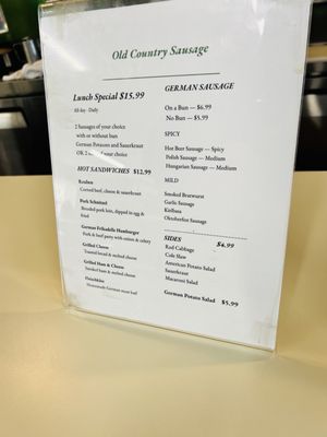 Menu photo 1 Old Country Sausage Nampa, ID Menu photo 1 Old Country Sausage Nampa, ID