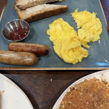 First Watch - Traditional breakfast. Scrambled eggs, sausage like, toast and million dollar potatoes (not pictured) - Breakfast & Brunch Near Me - Layton, Utah First Watch - Traditional breakfast. Scrambled eggs, sausage like, toast and million dollar potatoes (not pictured) - Breakfast & Brunch Near Me - Layton, Utah