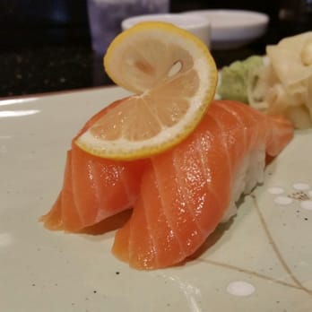 Sushi Hook - Salmon nigiri - rice did not fall apart! - Sushi Bars Near Me - Sacramento, California Sushi Hook - Salmon nigiri - rice did not fall apart! - Sushi Bars Near Me - Sacramento, California