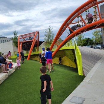Gene Leahy Mall - The climbing towers are a bit steep but my five year old mastered it pretty quickly. - Playgrounds Near Me - Omaha, Nebraska Gene Leahy Mall - The climbing towers are a bit steep but my five year old mastered it pretty quickly. - Playgrounds Near Me - Omaha, Nebraska