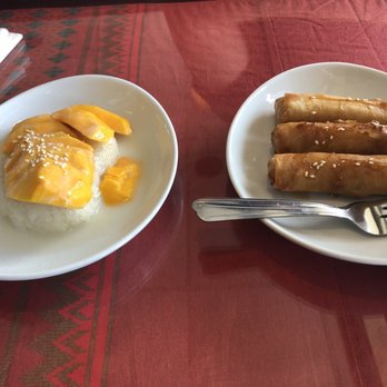Manna Thai - 97. Mango Sweet Sticky Rice and 93. Fried Banana - Thai Near Me - North Highlands, California Manna Thai - 97. Mango Sweet Sticky Rice and 93. Fried Banana - Thai Near Me - North Highlands, California