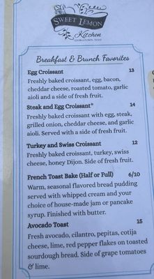 Menu photo 1 Sweet Lemon Kitchen Georgetown, TX