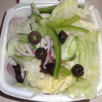 Sergio's Pizza - "Salad" that came w/ the chicken parm dinner at Sergio's Pizza in Bristol, CT. - Pizza Near Me - Bristol, Connecticut