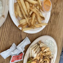 Jasmin & Olivz Mediterranean - Chicken Rice Platter with fries