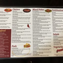 Medina’s Mexican Restaurant - Menu