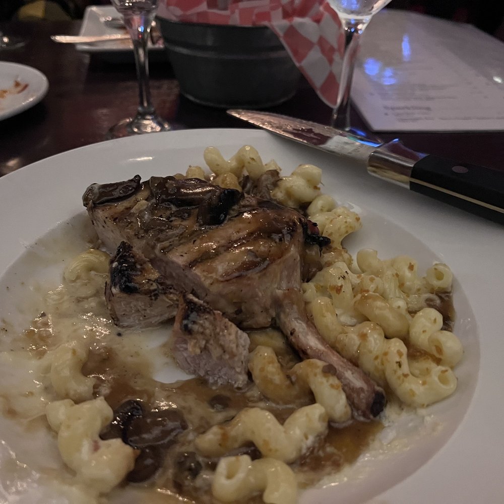 Redfire Grill and Steakhouse - Pork chop with Mac & Cheese - Steakhouses Near Me - Hockessin, Delaware Redfire Grill and Steakhouse - Pork chop with Mac & Cheese - Steakhouses Near Me - Hockessin, Delaware