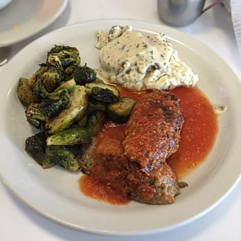 Luckys Cafe - The Meatloaf with whipped potatoes and brussel sprouts super delicious definitely will be going back - American Near Me - Dallas, Texas Luckys Cafe - The Meatloaf with whipped potatoes and brussel sprouts super delicious definitely will be going back - American Near Me - Dallas, Texas