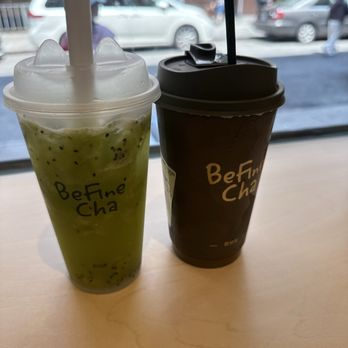 BeFine Cha - Bamboo oolong kiwi fruit tea and bamboo oolong oat milk tea, so refreshing. - Coffee & Tea Near Me - New York, New York