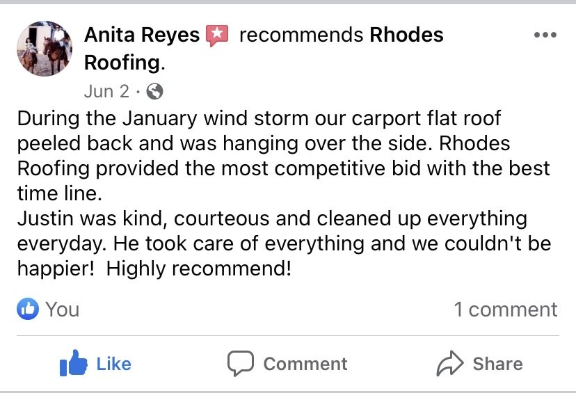 Slide of Rhodes Roofing