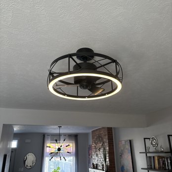 Brookings BEST - New fandelier in living room - Decks & Railing Near Me