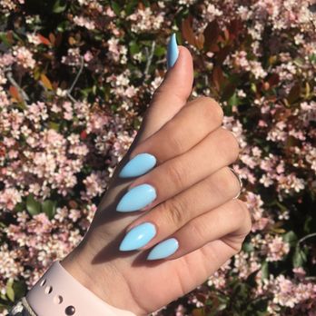 Protip Nails Spa - Perfect summer color on pointy almond nails by Lynh - Nail Salons Near Me - San Jose, California