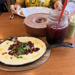 Queso fundido and jamaica Queso fundido and jamaica