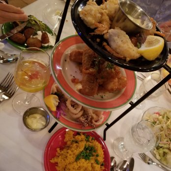 The Columbia - Tapoe with calamari, bacon-wrapped shrimp and the fried Spanish cheese special with a side of rice. - Spanish Near Me - St Augustine, Florida