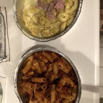 Cafe Michelina - The 203. Tortellini alla 'Michelinas' as it arrived next to the 209. Rigatoni with Meat Sauce. Neither was very good. - Italian Near Me - Hoboken, New Jersey