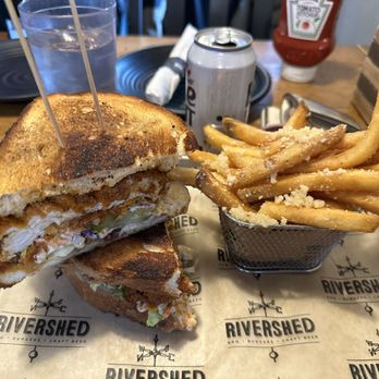 Rivershed - Nashville Hot Chicken and Truffle Fries were AWESOME!!! - Burgers Near Me - Killington, Vermont