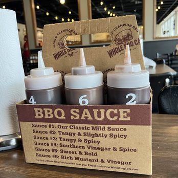 Whole Hog Cafe - Sauces - Barbeque Near Me - Little Rock, Arkansas Whole Hog Cafe - Sauces - Barbeque Near Me - Little Rock, Arkansas