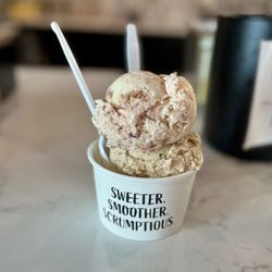 The Sugar Queen Creamery - 3 scoops - banana pudding, caramel apple pie, cherry cobbler