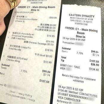 Eastern Dynasty - Thank u for the good food and service - Cantonese Near Me - San Diego, California Eastern Dynasty - Thank u for the good food and service - Cantonese Near Me - San Diego, California