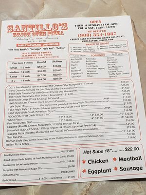 Menu photo 3 Santillo's Brick Oven Pizza Elizabeth, NJ Menu photo 3 Santillo's Brick Oven Pizza Elizabeth, NJ