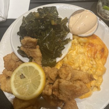 Melba's Restaurant - Country Catfish Strips Mac Creamy Trs Mac & Cheese Collard Greens - Southern Near Me - New York, New York