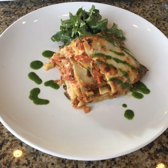 Robust Wine Bar - Vegetable lasagna dinner plate - Wine Bars Near Me - Webster Groves, Missouri
