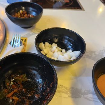 Yakiniku Korean - Kimchi, white radishes, fried salted peanuts - Korean Near Me - Flowood, Mississippi