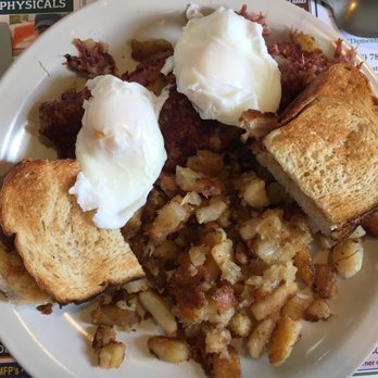 Lorenzo's Italian Cafe - The big picture of the house made corned beef hash plate ($9) - Italian Near Me - Schenectady, New York