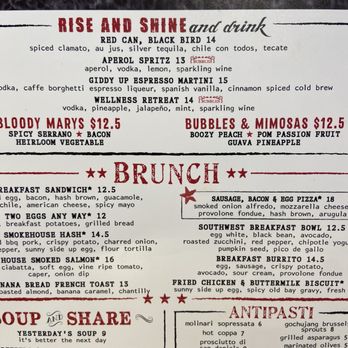 Culinary Dropout - Part of the menu - New American Near Me - Charlotte, North Carolina
